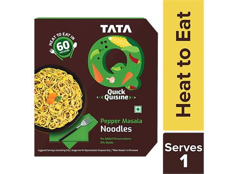 TATA Q Ready To Eat Pepper Masala Noodles - No Added Preservatives & Maida, 280 g