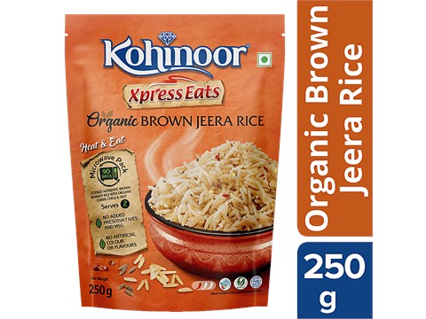 Kohinoor Xpress Eats Ready To Eat - Organic Brown Jeera Rice, 250 g