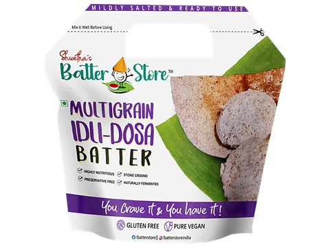 Shwetha's Batterstore Multigrain Idli Dosa Batter - Mildly Salted, Ready To Use, 1 kg