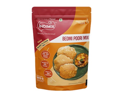 Indimix Bedmi Poori Mix - Ready To Cook, 500 g