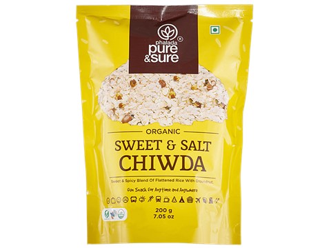 Phalada Pure & Sure Organic Sweet & Salt Chiwda - Spice Blend Of Flattened Rice With Groundnut, 200 g