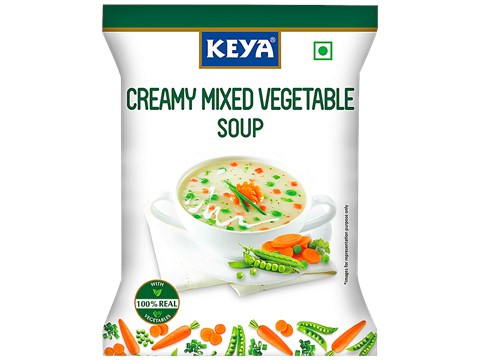 Keya Creamy Mix Veg Soup - With Real Vegetables, 52 g