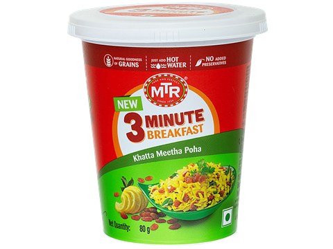 MTR 3 Minute Breakfast Khatta Meetha Poha, 80 g