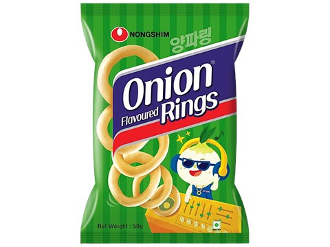NONGSHIM Onion Flavoured Rings - Spicy, Salty, Crispy, 50 g