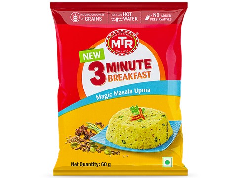 MTR 3 Minute Breakfast Magic Masala Upma, 60 g