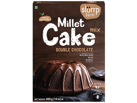 Slurrp Farm Multi Grain Chocolate Cake Mix - Wheat & Maida Free, 400 g