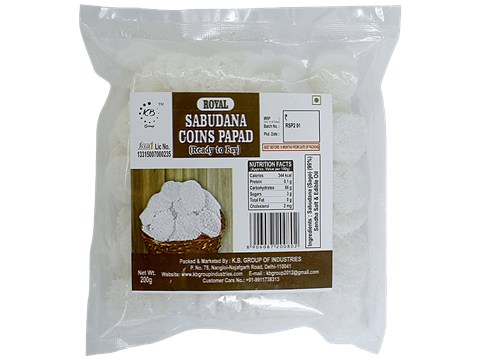 Royal Sabudana Coins Papad - Navratri Special, 200 g