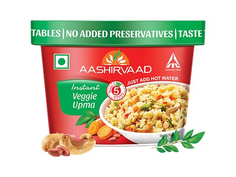 Aashirvaad Instant Veggie Upma, 80 g