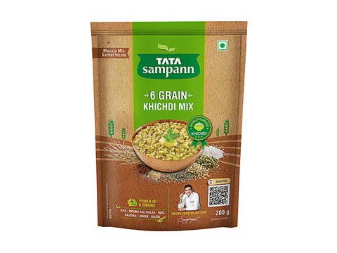 Tata Sampann 6 Grain Khichdi Mix, Ready To Cook Mix, Power Of 6 Grains, 200 g