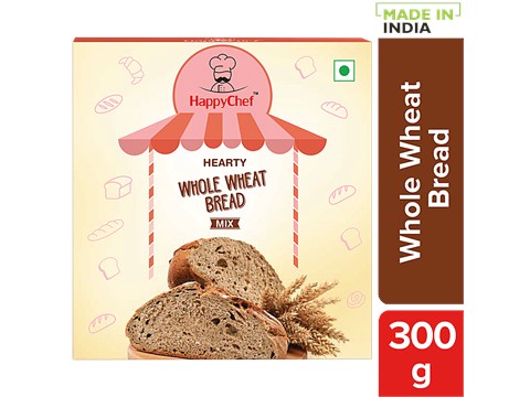 HappyChef Hearty Whole Wheat Bread Mix - Quick & Easy, 300 g
