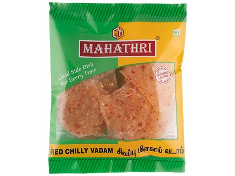 Mahathri Red Chilli Vadam - Crunchy Snack, 100 g