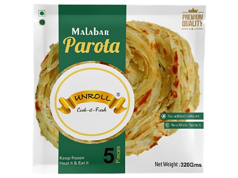 Unroll Malabar Parota - Cook It Fresh, Healthy & Nutritious, 320 g