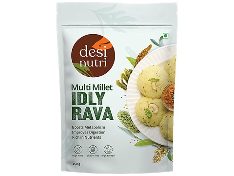 Desi Nutri Multi Millet Idly Rava - Rich In Fibre, Improves Digestion, 450 g