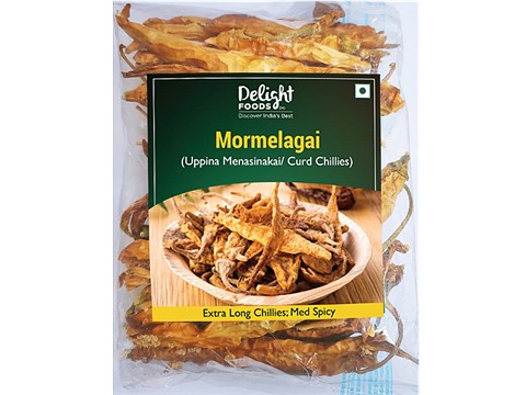 Delight Foods Mor Melagai/Sun Dried Curd Chillies/Dahi Mirchi, 100 g