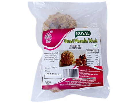 Royal Urad Masala Wadi - Ready To Cook, 200 g