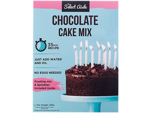 The Select Aisle Eggless Chocolate Cake Mix With Frosting Mix & Sprinkles, 365 g