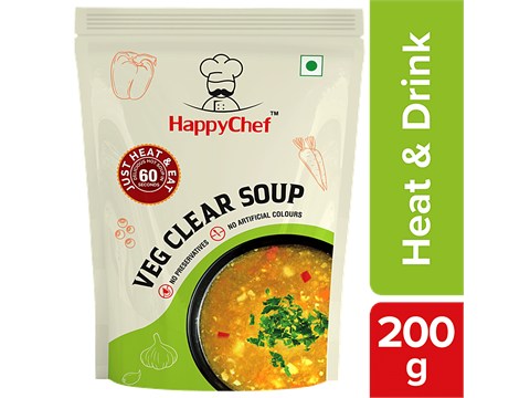 HappyChef Veg Clear Soup - Heat & Drink, 200 g