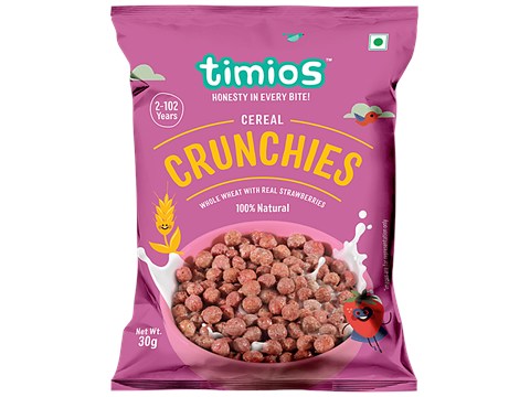 Timios Breakfast Cereals - Crunchies, Natural & Healthy, 30 g