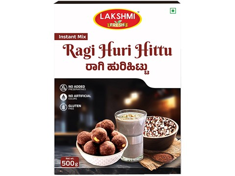 Lakshmi Fresh Ragi Huri Hittu Instant Mix, 500 g