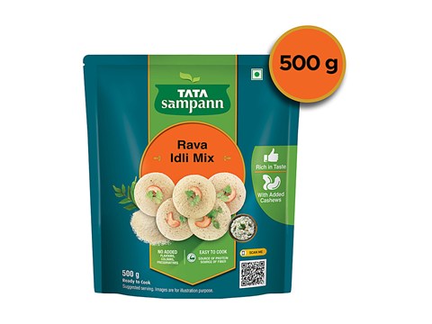 Tata Sampann Rava Idli Mix - Ready to Cook, With Added Cashews, 500 g