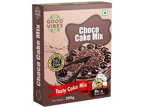 Good Vibes Chocolate Cake Mix - Eggless, Tasty, Easy To Make, 200 g