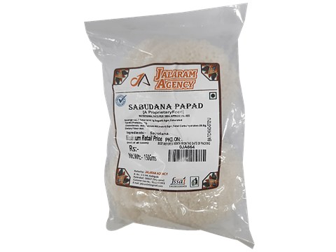 Jalaram Sabudana Papad - Rich In Dietary Fibre, Helps In Digestion, 150 g