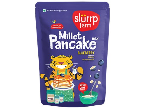 Slurrp Farm Blueberry Millet Pancake Mix, 150 g