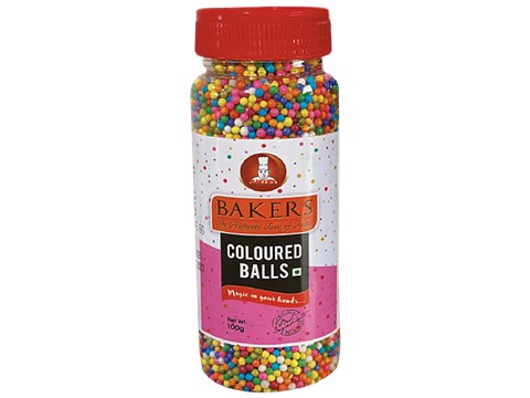BAKERS Coloured Balls - Used For Baking, Dessert Toppings, 100 g