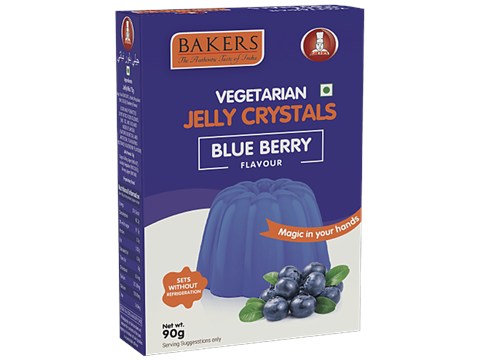 BAKERS Vegetarian Jelly Crystals - Blueberry Flavour, 90 g