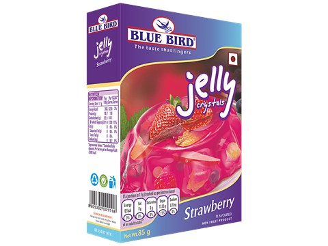 Blue Bird Jelly Crystals - Strawberry, 85 g