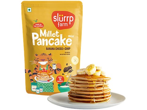 Slurrp Farm Banana Choco Chip Millet Pancake Mix, 300 g