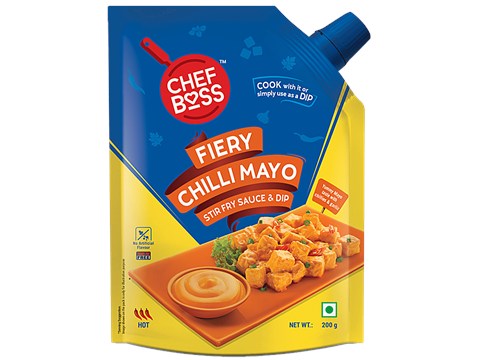 ChefBoss Fiery Chilli Mayo Sauce  Stir Fry Sauce & Dip, Eggless Mayonnaise, 200 g