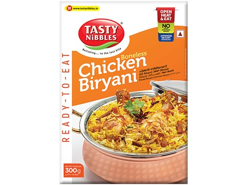 Tasty Nibbles Ready To Eat Boneless Chicken Biryani, 300 g