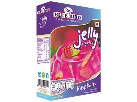 Blue Bird Jelly Crystals - Raspberry, 85 g