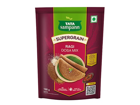 Tata Sampann Supergrain Ragi Dosa Mix, Ready To Cook Mix With Millets, 180 g