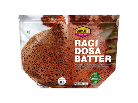 Srimathi Foods Ragi Dosa Batter - Natural, No Preservatives, Need To Add Salt, 1 kg