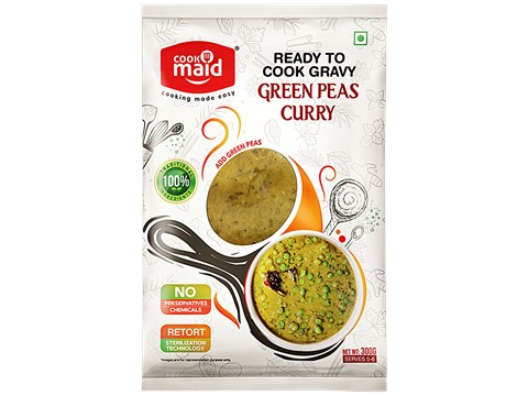COOKMAID Green Peas Curry - Ready To Cook Gravy, 300 g