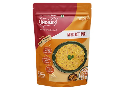 Indimix Missi Roti Mix - Ready To Cook, Protein Rich, 500 g