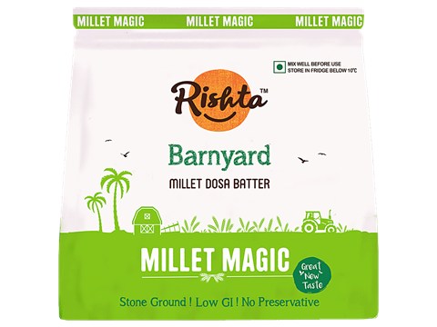 Rishta Barnyard Millet Magic Dosa Batter - Low GI, No Preservatives, Stone Ground, 1 kg