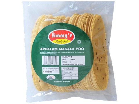 Jimmy's Appalam Masala Poo, 220 g
