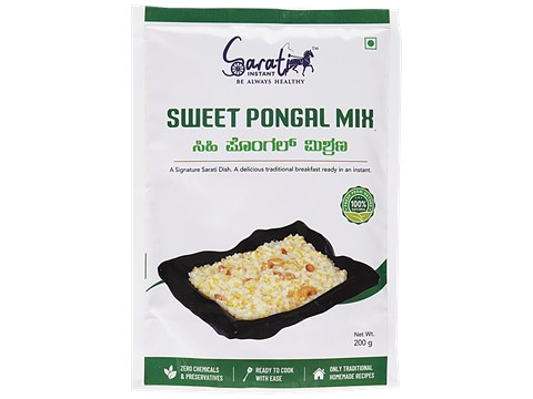 Sarati Instant Sweet Pongal Mix - Traditional Recipe, 200 g