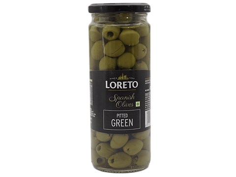 Loreto Spanish Olives - Pitted Green, 440 g
