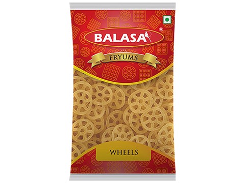 Balasa Wheel Fryums - Crispy, 180 g
