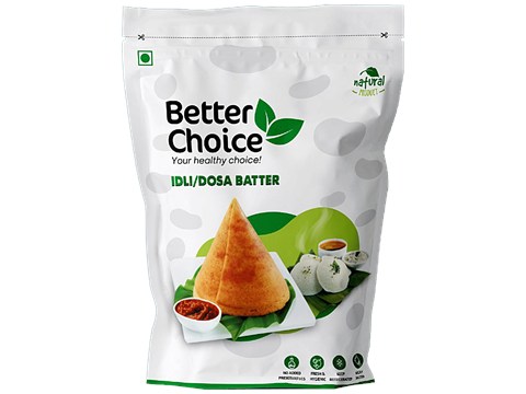 Better Choice Idli/Dosa Batter - Mildly Salted, Fresh, No Preservatives, 1 L
