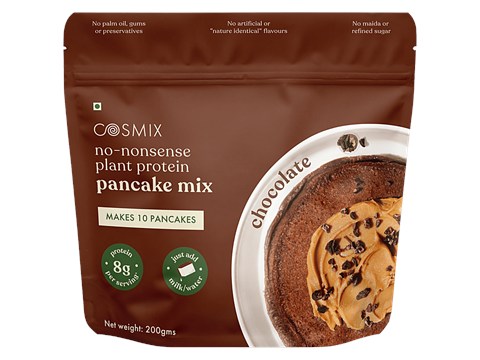 Cosmix No-Nonsense Chocolate Plant Protein Pancake Mix, 200 g