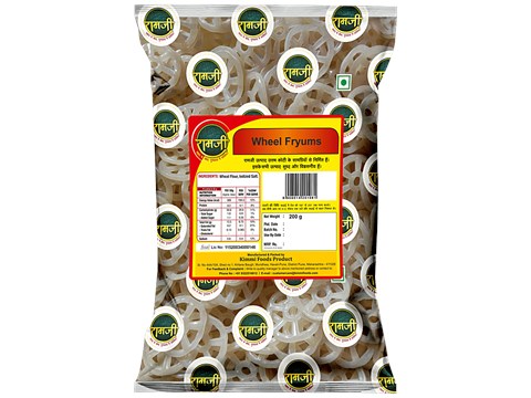 Ramji Wheel Fry Papad/Fryums, 200 g