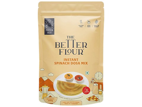 The Better Flour Instant Spinach Dosa Mix - Ready To Cook, 200 g