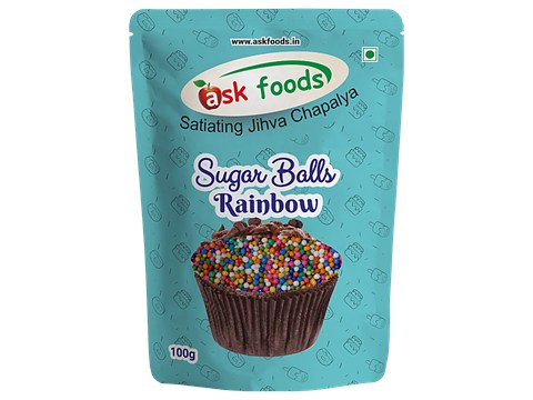Ask Foods Rainbow Sugar Balls, 100 g