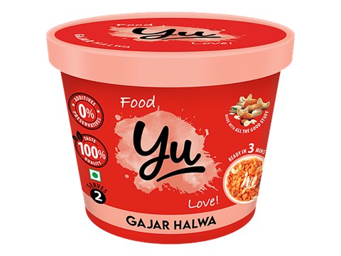 Yu Gajar Halwa - Instant, Handcrafted, Ready-Made Indian Sweet, 95 g