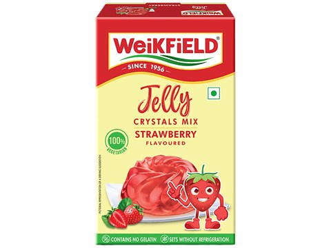 Weikfield Strawberry Flavoured Jelly Crystals Mix, 90 g